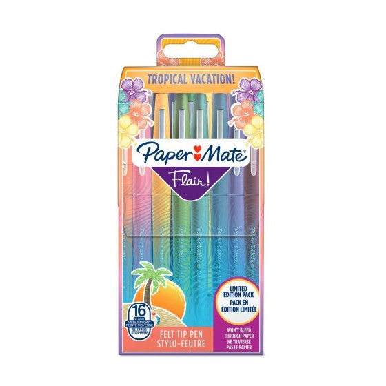 PACK 16 ROTULADORES FLAIR ORIGINAL TROPICAL PAPER MATE 2061396