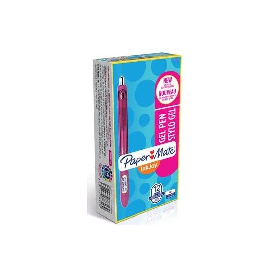BOLIGRAFO INKJOY GEL 600 RT CEREZA PAPER MATE 1978313 (x12 unidades)