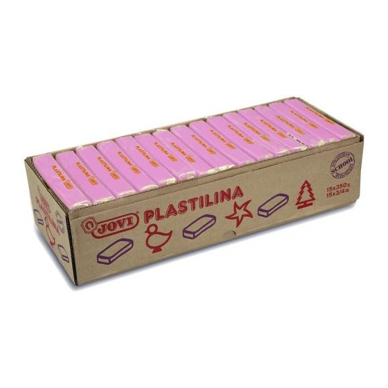 CAJA 15 PASTILLAS PLASTILINA 350 G - LILA JOVI 7214