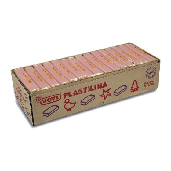 CAJA 15 PASTILLAS PLASTILINA 350 G - ROSA JOVI 7207