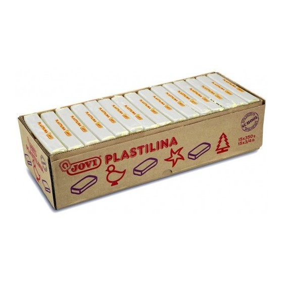 CAJA 15 PASTILLAS PLASTILINA 350 G - BLANCO JOVI 7201