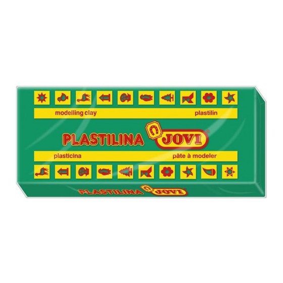 CAJA 15 PASTILLAS PLASTILINA 150 G - VERDE OSCURO JOVI 7111