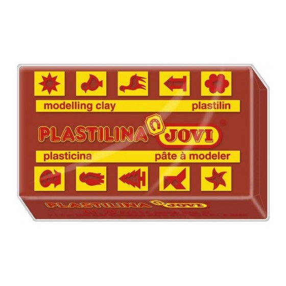 CAJA 30 PASTILLAS PLASTILINA 50 G - MARRÓN JOVI 7009