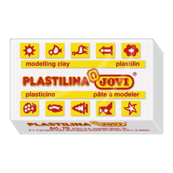 CAJA 30 PASTILLAS PLASTILINA 50 G - BLANCO JOVI 7001