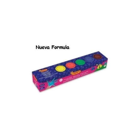 ESTUCHE PINTURA DEDOS BOTES 35 ML EN 5 COLORES SURTIDOS JOVI 540