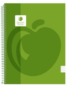 CUADERNO T.P. A4 100 HOJAS 90 GR. ESPIRAL PLASTICO GOLDEN 326050 (x5 unidades)
