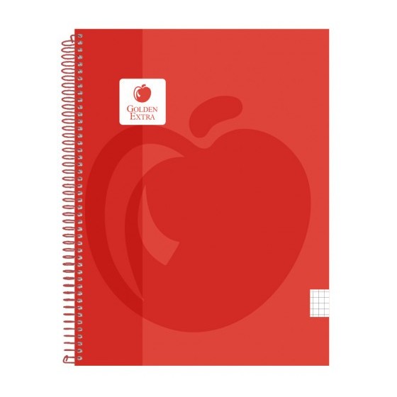 CUADERNO T.P. A4 100 HOJAS 90 GR. ESPIRAL PLASTICO GOLDEN 326050 (x5 unidades)