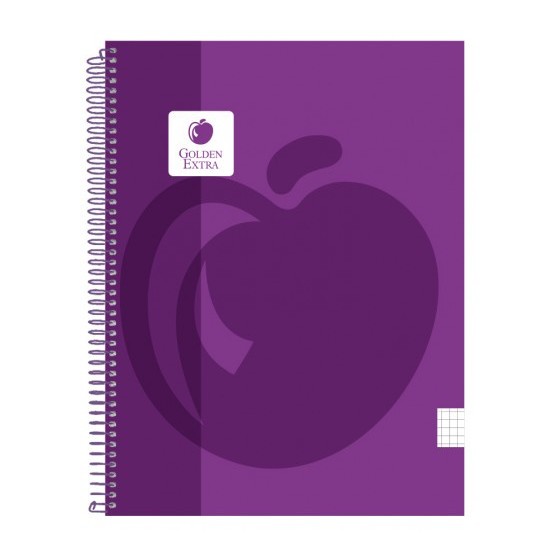 CUADERNO T.P. A4 100 HOJAS 90 GR. ESPIRAL PLASTICO GOLDEN 326050 (x5 unidades)