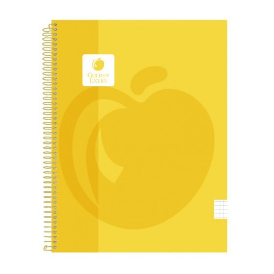 CUADERNO T.P. A4 100 HOJAS 90 GR. ESPIRAL PLASTICO GOLDEN 326050 (x5 unidades)