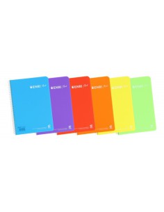 CUADERNO POLIPROPILENO ESPIRAL FOLIO 80 HOJAS 90G 4X4 CON MARGEN SURTIDO ENRI 400133583 (x5 unidades)