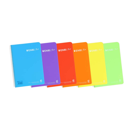 ENRI Plus cuaderno y block 80 hojas Colores surtidos (x5 unidades)