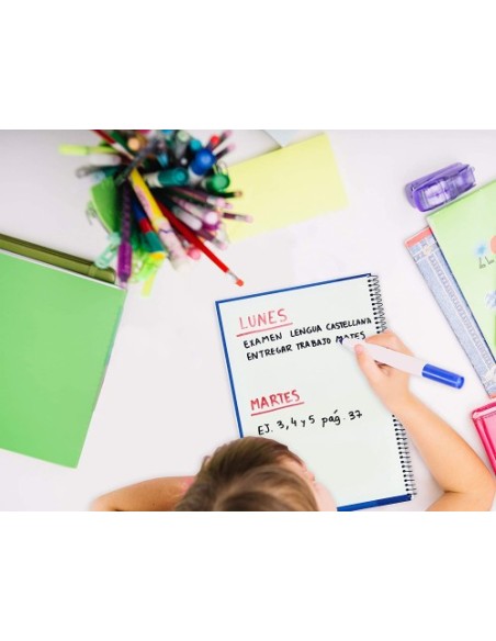 PACK 4+1 CUADERNO ESPIRAL CLASSIC W-E FOLIO 80 HOJAS 4X4 CON MARGEN COLORES TENDENCIA OXFORD 400122766