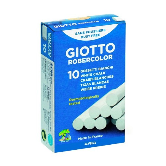 CAJA 10 TIZAS BLANCAS GIOTTO F538700