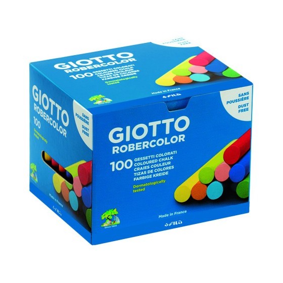 CAJA 100 TIZAS COLORES SURTIDOS GIOTTO F539000