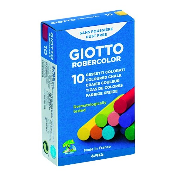 CAJA 10 TIZAS COLORES SURTIDOS GIOTTO F538900