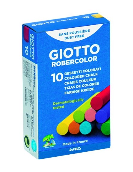 CAJA 10 TIZAS COLORES SURTIDOS GIOTTO F538900