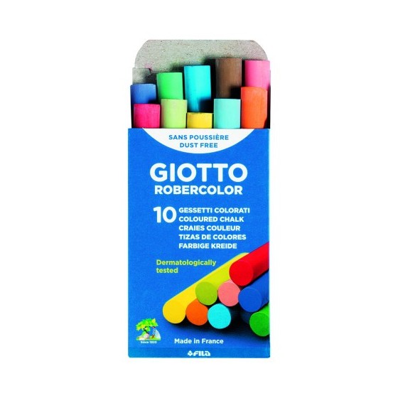 CAJA 10 TIZAS COLORES SURTIDOS GIOTTO F538900