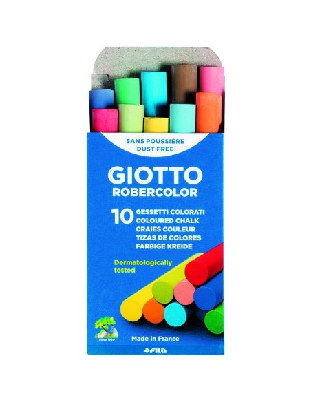 CAJA 10 TIZAS COLORES SURTIDOS GIOTTO F538900