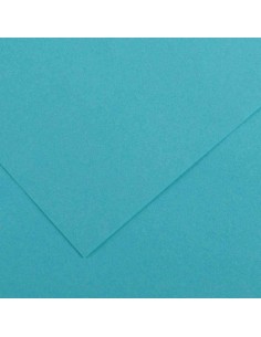 PAQUETE 25 HOJAS CARTULINA IRIS 50X65 185G AZUL TURQUESA GUARRO CANSON C200040236