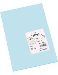 PAQUETE 50 HOJAS CARTULINA IRIS A4 185G AZUL CIELO GUARRO CANSON C200040166
