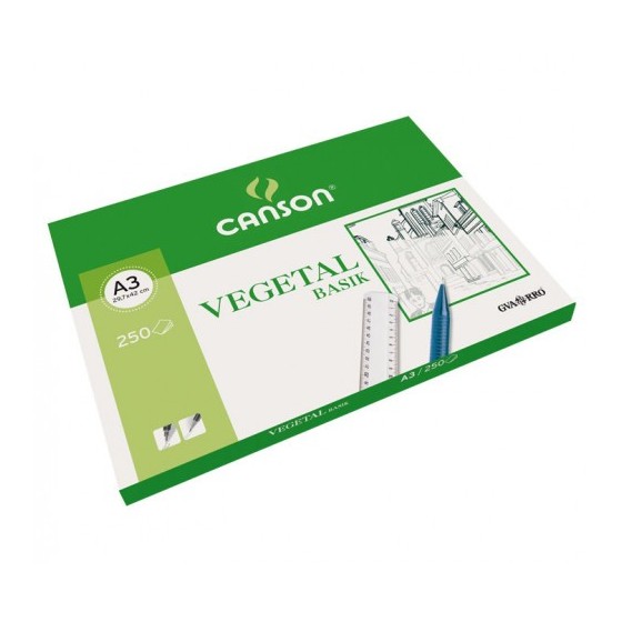 PAQUETE 250 HOJAS PAPEL VEGETAL A3 90G GUARRO CANSON C200406244