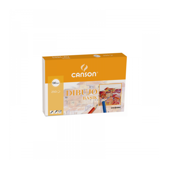 PAQUETE 250 HOJAS BASIK 130G A3 GUARRO CANSON C200402766