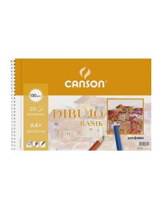 BLOC 20 HOJAS BASIK 130G A4+ MICROPERFORADO CON RECUADRO GUARRO CANSON C200408061