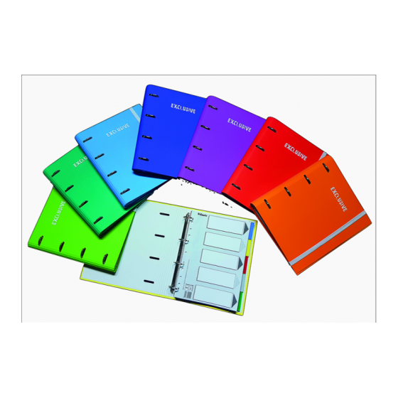 CARPETA SERIE EXCLUSIVE CARPEBLOCK A4 4 ANILLAS MIXTA 35MM + RECAMBIO 120H. 5X5 GRECA 8 COLORES SURTIDOS PACSA 25007 (x4 unidades)