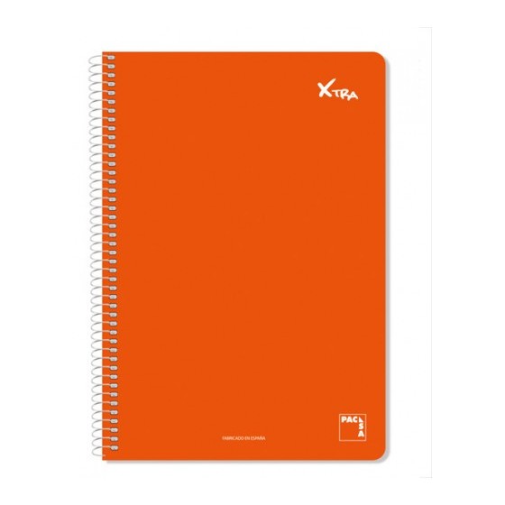 CUADERNO SERIE XTRA 60GR.TAPA CONTRACOLADA FOLIO (215X310MM.) 80 HOJAS CUADRÍCULA 4X4 COLOR ROJO PACSA 16729 (x5 unidades)