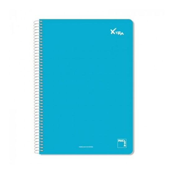 CUADERNO SERIE XTRA 60GR.TAPA CONTRACOLADA FOLIO (215X310MM.) 80 HOJAS CUADRÍCULA 4X4 COLOR AZUL PACSA 16070 (x5 unidades)