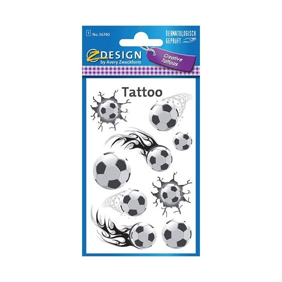 SOBRE CON 1 HOJA 76X120MM Y 9 PEGATINAS TATOO BALONES AVERY 56740