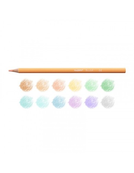 BOLSA PVC 12 LAPICES PASTEL CARIOCA 43034