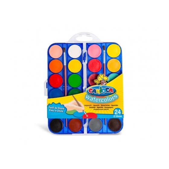 Carioca Watercolors pintura a base de agua Multi Paleta 24 pieza(s)