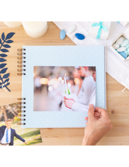 ÁLBUM DE FOTOS AZUL - RECUERDOS BONITOS DE MI PRIMERA COMUNIÓN MR. WONDERFUL WOA10313ES