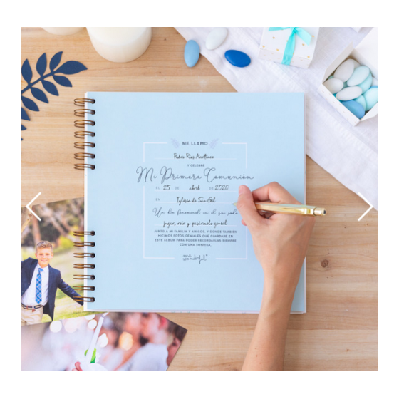 ÁLBUM DE FOTOS AZUL - RECUERDOS BONITOS DE MI PRIMERA COMUNIÓN MR. WONDERFUL WOA10313ES