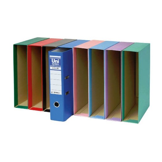 CAJA FOLIO EN COLOR AZUL SERENA UNISYSTEM COLOR 17221033 (x12 unidades)