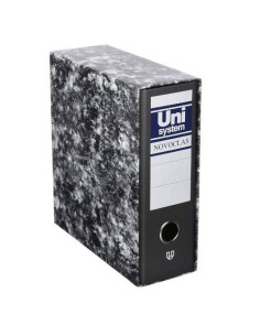 CAJA PARA ARCHIVADOR 1/4A NOVOCLAS COLOR NEGRO UNISYSTEM NOVOCLAS 7350010 (x12 unidades)