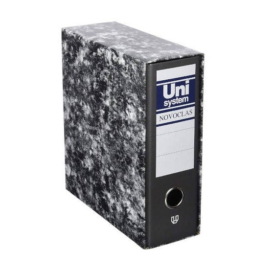 CAJA PARA ARCHIVADOR 1/4A NOVOCLAS COLOR NEGRO UNISYSTEM NOVOCLAS 7350010 (x12 unidades)