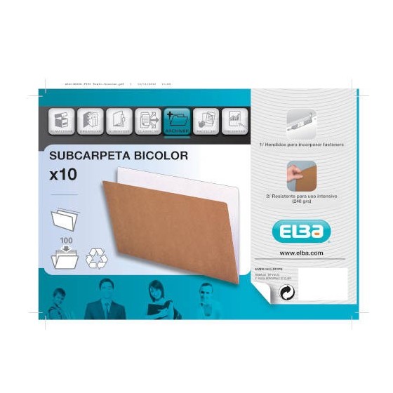 SUBCARPETA SIMPLES KRAFT 240 GRS FOLIO BICOLOR GIO 400040628 (x50 unidades)