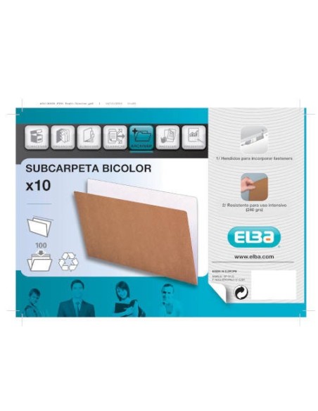 SUBCARPETA SIMPLES KRAFT 240 GRS FOLIO BICOLOR GIO 400040628 (x50 unidades)