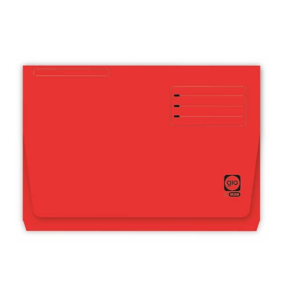 SUBCARPETA CON BOLSA Y SOLAPA INTENSAS 320 GRS FOLIO COLOR ROJO GIO 400040684 (x25 unidades)
