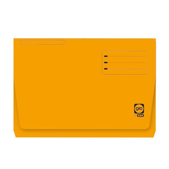 SUBCARPETA CON BOLSA Y SOLAPA INTENSAS 320 GRS FOLIO COLOR AMARILLO GIO 400040683 (x25 unidades)