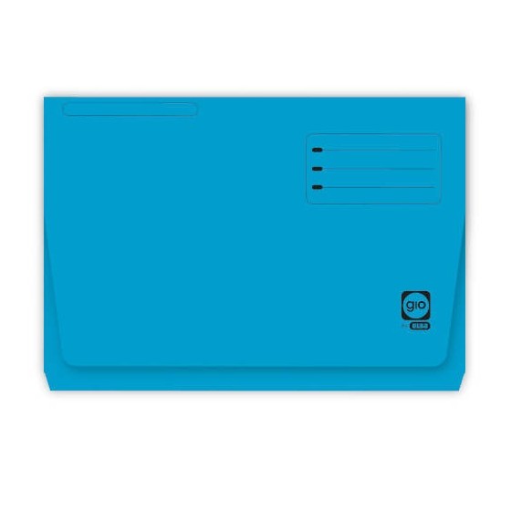 SUBCARPETA CON BOLSA Y SOLAPA INTENSAS 320 GRS FOLIO COLOR AZUL GIO 400040682 (x25 unidades)