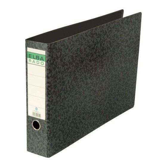 ARCHIVADOR PALANCA CARTÓN COMPACTO A3 APAISADO ANCHO COLOR NEGRO ELBA 100202079 (x10 unidades)