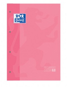 BLOC ENCOLADO COLOR 1 TAPA BLANDA A4+ 80 HOJAS 5X5 COLOR ROSA CHICLE  OXFORD 400123681 (x5 unidades)