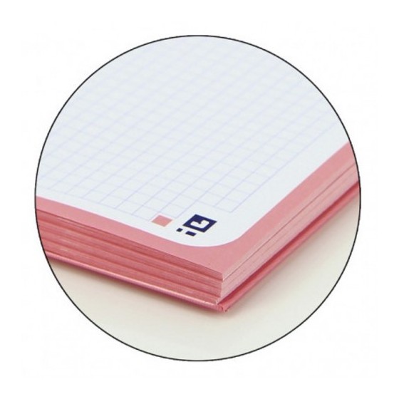 BLOC ENCOLADO COLOR 1 TAPA BLANDA A4+ 80 HOJAS 5X5 COLOR ROSA CHICLE  OXFORD 400123681 (x5 unidades)