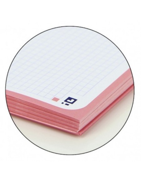 BLOC ENCOLADO COLOR 1 TAPA BLANDA A4+ 80 HOJAS 5X5 COLOR ROSA CHICLE  OXFORD 400123681 (x5 unidades)
