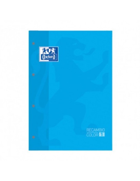 BLOC ENCOLADO COLOR 1 TAPA BLANDA A4+ 80 HOJAS 5X5 COLOR TURQUESA OXFORD 400123679 (x5 unidades)