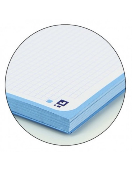 BLOC ENCOLADO COLOR 1 TAPA BLANDA A4+ 80 HOJAS 5X5 COLOR TURQUESA OXFORD 400123679 (x5 unidades)