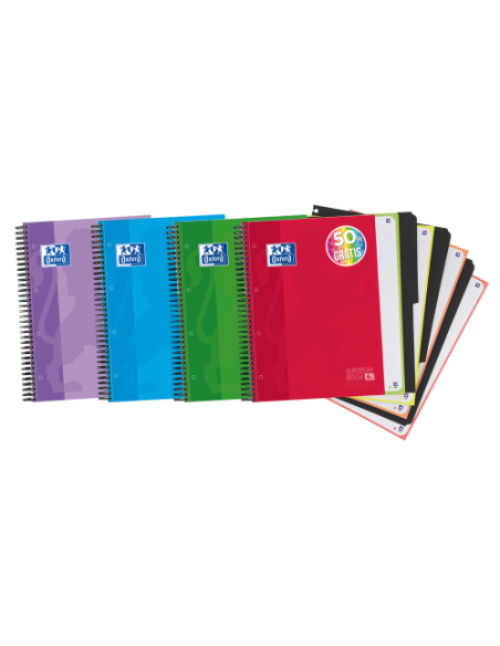 Oxford 400027275 cuaderno y block A4+ 120 hojas Colores surtidos (x5 unidades)